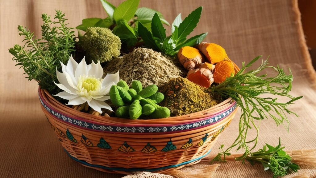 Vitc A Vibrant Basket of 10 Powerful Indian Herbals"