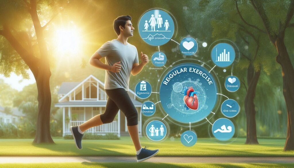 "Regular Exercise"

Alt Text: "A person jogging in a park, highlighting the benefits of regular physical activity for managing cholesterol levels.