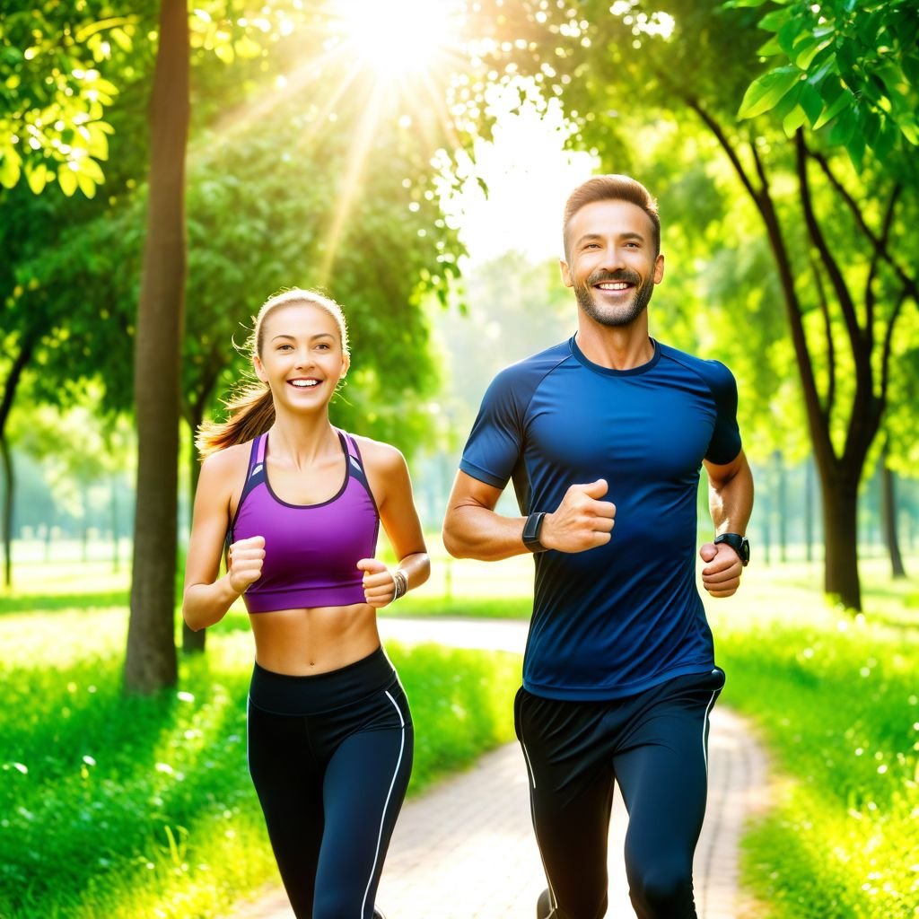 "Regular Exercise for Heart Health"

Alt Text: "A person jogging in a park, highlighting the benefits of regular physical activity for maintaining healthy blood pressure and heart health."