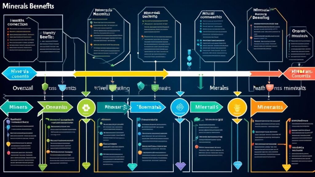 Mineral Benefits Flowchart
"Create a flowchart that visually connects each of the 12 minerals to its specific health benefits and how it contributes to energy and overall well-being."