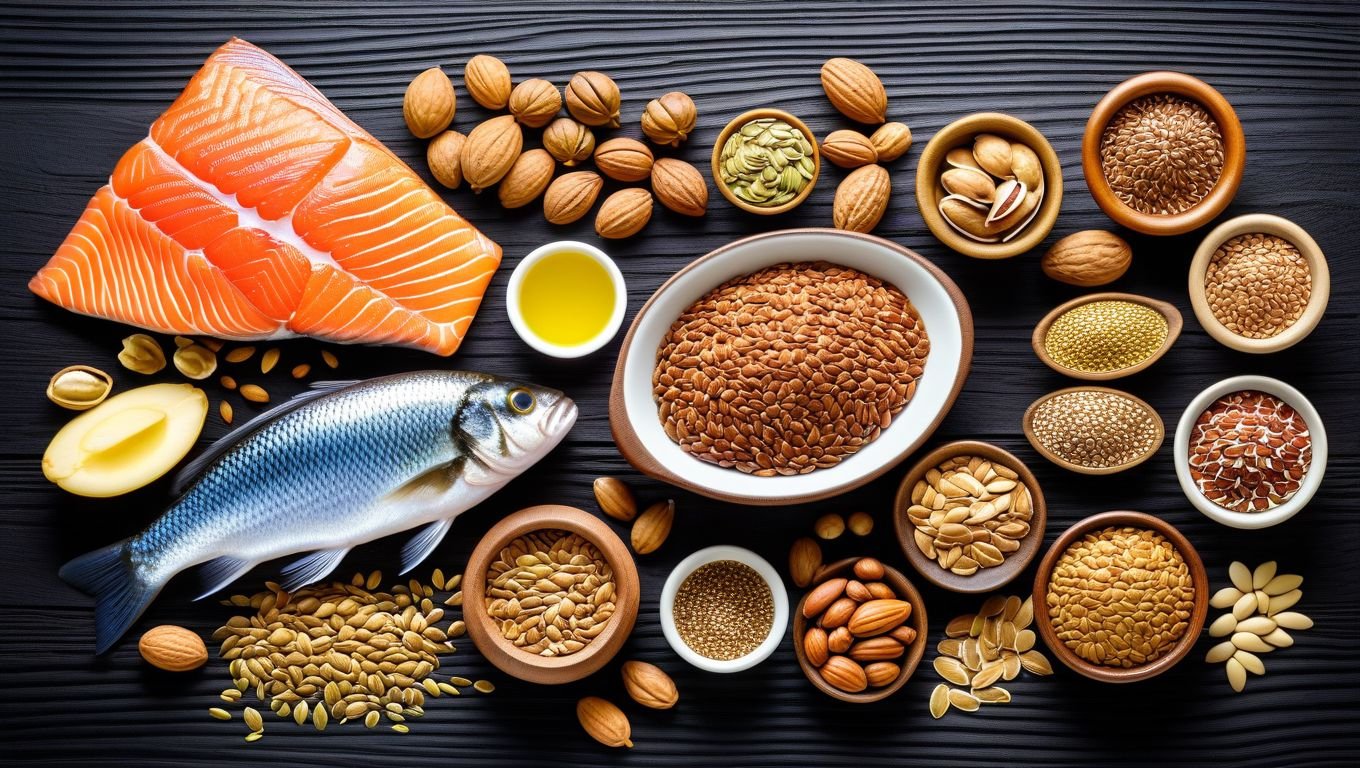 "Discover 8 Amazing Omega-3 Sources for Optimal Health" Alt Text: "A visual guide showcasing various sources of Omega-3, including fish, flaxseeds, and walnuts, for optimal health benefits."