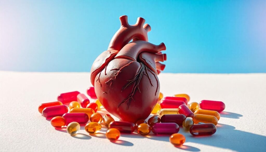 Vitamin E Enhancing Heart Health"

Alt Text: "A healthy heart surrounded by Vitamin E capsules, symbolizing cardiovascular protection."