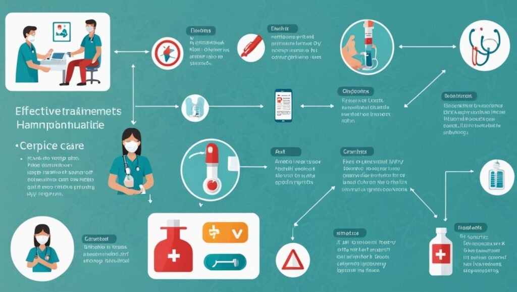 "Effective Treatments for HMPV"

Alt Text: "Graphic showing different treatment options for HMPV, including supportive care, oxygen therapy, and preventive measures, with icons representing each treatment."