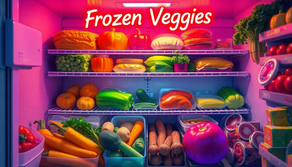 "Convenience and availability of frozen vegetables in a well-stocked freezer with a comparison to fresh vegetables."