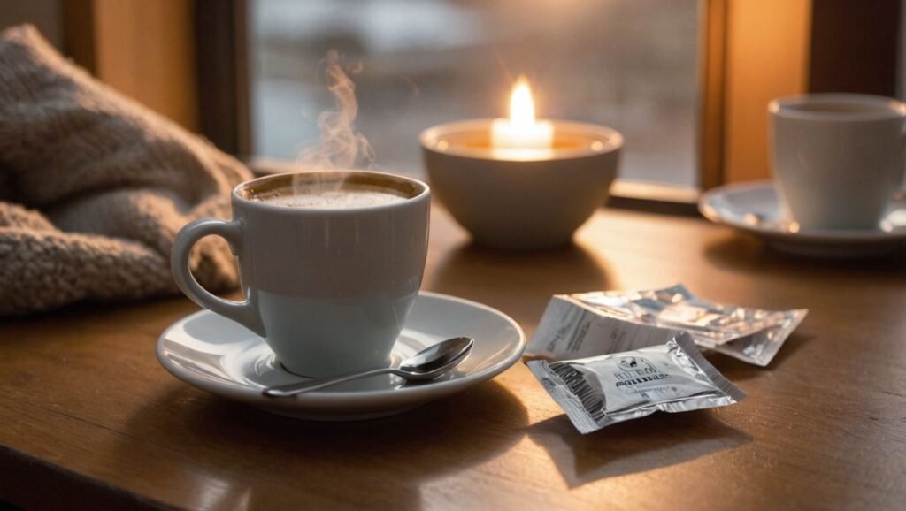 Toxic Foods: "Packets of artificial sweeteners next to a cup of coffee"

Alt Text: Packets of artificial sweeteners next to a cup of coffee.