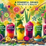 Gut Detox: a group of colorful drinks